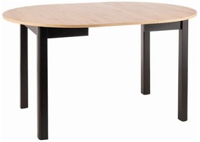 Masa extensibila Dante stejar artizan/negru mat - L102-142 cm