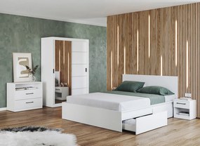 Set mobila dormitor alb complet - Blanco - Configuratia 1