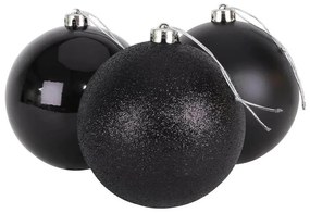 Set ornamente de brad, 112 piese, negru