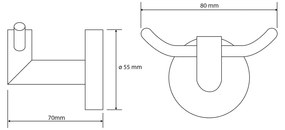 SAPHO XR200 Cârlig dublu X-Round, argintiu