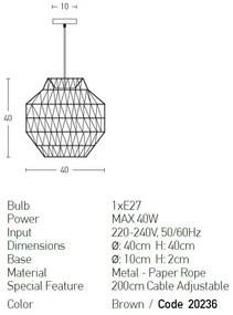 Pendul design modern Vinil maro