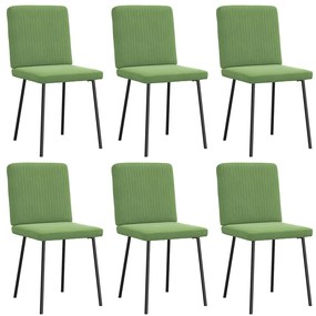 vidaXL Scaune de sufragerie, 6 buc, verde deschis, catifea