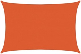 vidaXL Pânză parasolar, portocaliu dreptunghiular 4x5 m HDPE 160 g/m²