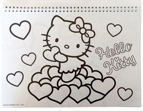 Hello Kitty Sweetheart Caiet de schițe spirală A/4 cu 40 de foi și autocolante