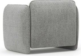 Fotoliu gri deschis cu tapițerie din chenille Georgia – Micadoni