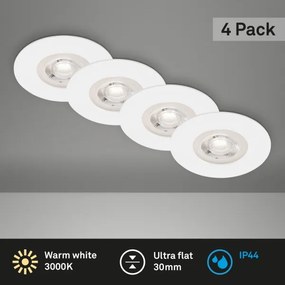SET 4x corp de iluminat LED încastrat pentru baie LED/4,9W/230V IP44 alb Brilo