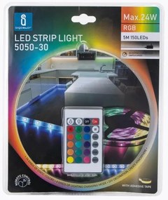 Aigostar - Bandă LED RGB reglabilă 5 m LED/24W/12/230V IP65 + telecomandă