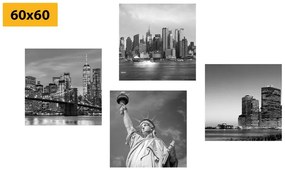 Set tablouri New York în design alb-negru