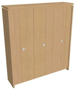 Dulap înalt pentru haine Verno 188 x 46 x 210 cm, stejar deschis