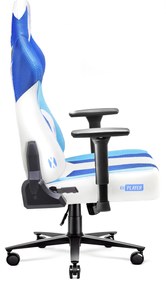 Scaun gaming din material pentru copii Diablo X-Player 2.0: Frost White / alb, Kids Size Diablochairs