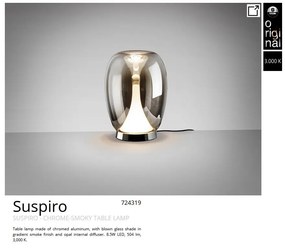Veioza LED moderna design decorativ Suspiro crom/fumuriu