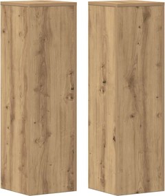 vidaXL Suporturi de plante, 2 buc., stejar artizanal, 25x25x80cm, lemn