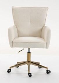 HR250CROSS Scaun Crem Boucle Bază Aurie