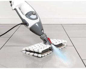Mop curatare cu aburi Shark S6005EU, 1200W, 0,5 L, 2 setari, Tehnologie Klick'n Flip, Steam Blaster, Lavete mop Dirt Grip, Alb/Gri