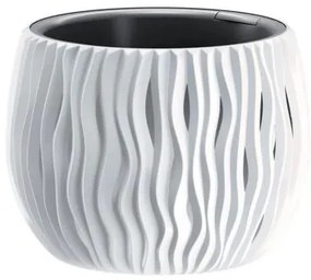 Ghiveci decorativ de flori, rotund, alb, 1.4 L, 18x13.6 cm Sandy Bowl 