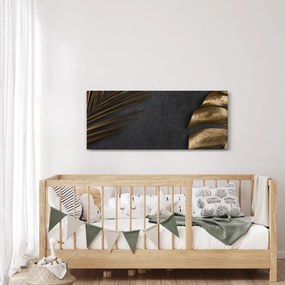 Tablou cu frunze aurii (120x50 cm)