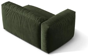 Modul pentru canapea modulară verde cu tapițerie din catifea (cu colț pe partea stângă) Martina – Micadoni