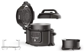 Multicooker Ninja OP300EU, 1460W, 6L, TenderCrisp, 7in1, fara BPA, Acoperire ceramica antiaderenta, Negru