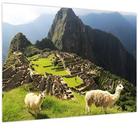Tablou pe sticlă - Machu Picchu (70x50 cm)