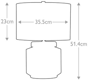 Lampă de masă Elstead LUGA-TL-NATURAL LUGA 1xE27/60W/230V
