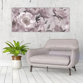 Tablou - Vintage bujorii (120x50 cm)