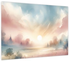 Tablou pe sticlă - Peisaj elegant (70x50 cm)