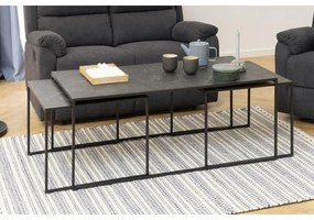 Set de măsuțe de cafea ALMA 3 buc. antracit