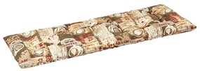 Bellatex Șezlong pentru bancă matlasat Cafea, 40 x 140 cm