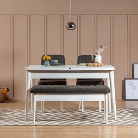 Set mobilier sufragerie Vlasta 1 (alb + antracit) (pentru 4 persoane). 1072195