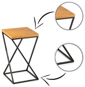 Suport pentru flori LOFT 40x24 cm negru/maro