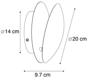 Aplica moderna din cupru - Sunrise