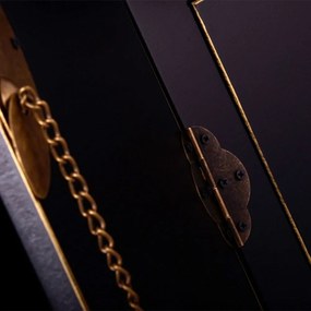 Comodă neagră joasă 130x50,5 cm Oriente – Ixia