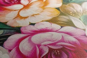 Tablou lumea viu colorată a florilor
