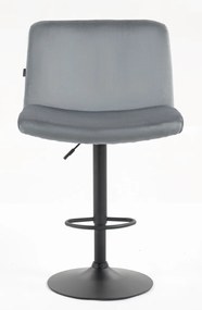 HR150W Scaun Grafit din Catifea cu Bază Neagră