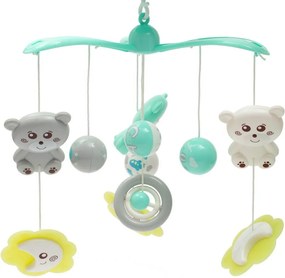 Baby Mix Carusel pentru pătuț cu proiector luminos, verde