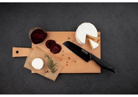 Cuțit din oțel inoxidabil santoku Nirosta Wave, negru