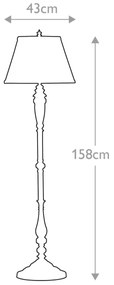 Lampadar LINCOLNDALE 1xE27/60W/230V bronz/bej Feiss