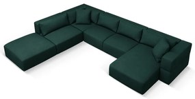 Colțar verde (cu colț pe partea stângă /în formă de "U") Esther – Milo Casa