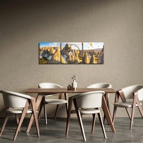 Tablou - Baloane cu aer cald (cu ceas) (90x30 cm)