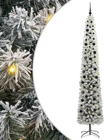 vidaXL Brad de Crăciun artificial Verde 270 cm PVC și oțel și plastic