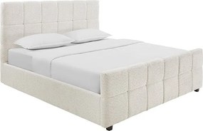 Pat PRESTIGE 180x200cm crem boucle cu spatiu de depozitare