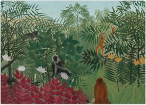 Tablou - Henri Rousseau, Tropical Forest with Monkeys, reproducere (70x50 cm)
