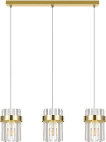 VETRO Lustră suspendată pe cablu 3xE14/10W/230V aurie
