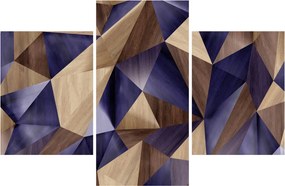 Tablou - 3D triunghiuri de lemn (90x60 cm)