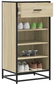 vidaXL Suport pantofi Stejar Sonoma 48x38x97,5 cm Lemn prelucrat