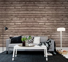 Fototapet, Horizontal Boards, Brown, Rebel Walls