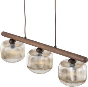 Candelabru pe cablu SALVIA 3xE14/10W/230V maro/maro fumuriu