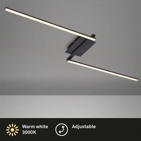 Lustră LED aplicată Brilo 3500-015 STAFF 2xLED/6W/230V negru