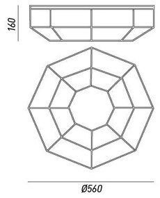 Plafonier design clasic finisaj brunito Il Rilegato 380.00.80