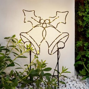 Brilagi - Decorațiune LED de Crăciun cu clopoței pentru exterior, 55x32 cm, alimentare 3xAA, IP44